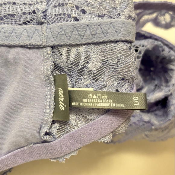 Aerie lilac lace adjustable peekaboo bralette, size large - Picture 3 of 9